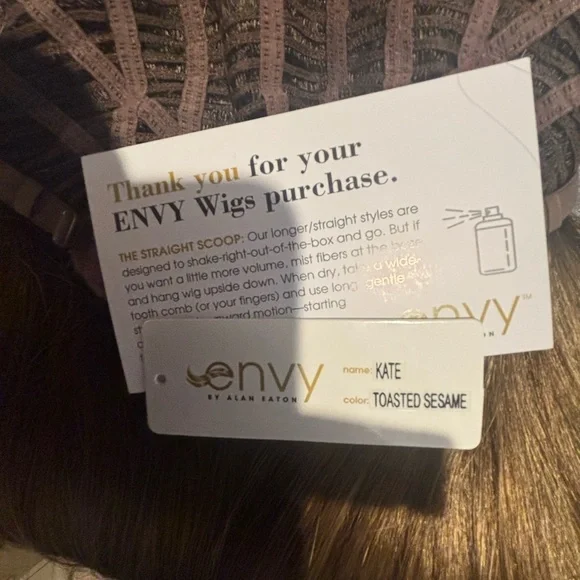 Long Synthetic Wig with bangs by ENVY style KATE brown blonde - Picture 12 of 16